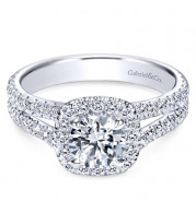 Gabriel & Co. 14k White Gold Contemporary Halo Engagement Ring - ER8605W44JJ