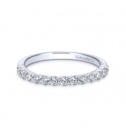 Gabriel & Co. 14k White Gold Contemporary Anniversary Wedding Band - WB11757R6W44JJ