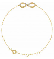 14K Yellow 1/6 CTW Diamond Infinity-Inspired 8 Bracelet - 65108760000P