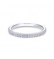 Gabriel & Co. 14k White Gold Contemporary Anniversary Wedding Band - WB13903R4W44JJ