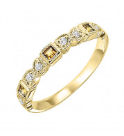 Gems One 10Kt Yellow Gold Diamond (1/10Ctw) & Citrine (1/6 Ctw) Ring - FR1210-1YD