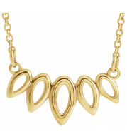 14K Yellow Leaf 16-18 Necklace - 86766601P