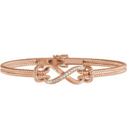 14K Rose 1/8 CTW Diamond Bangle 7.5 Bracelet - 65304460004P