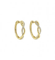 Gabriel & Co. 14k Yellow Gold Hampton Diamond Huggie Earrings - EG13062Y45JJ