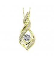 Gems One 10KT Yellow Gold & Diamond Rhythm Of Love Neckwear Pendant  - 1/6 ctw - ROL1203-1YC