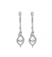 Gems One 14KT White Gold & Diamond Rhythm Of Love Fashion Earrings  - 3/8 ctw - ROL2001-4WC