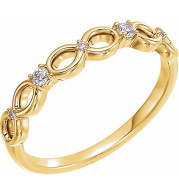 14K Yellow .08 CTW Diamond Infinity-Inspired Ring - 123285601P