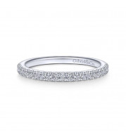 Gabriel & Co. 14k White Gold Contemporary Anniversary Wedding Band - WB14508R4W44JJ