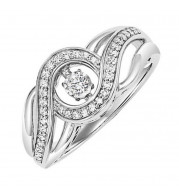 Gems One 14KT White Gold & Diamonds Stunning Fashion Ring - 1/4 ctw - ROL1178-4WC