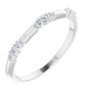 Platinum 1/10 CTW Diamond Stackable Ring - 124033603P