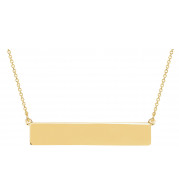 14K Yellow Bar 17.5 Necklace - 857782001P
