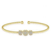 Gabriel & Co. 14k Yellow Gold Bujukan Diamond Bangle Bracelet - BG4114-65Y45JJ