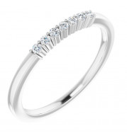 14K White 1/10 CTW Diamond Anniversary Band - 12284460000P