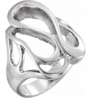 14K White Freeform Ring - 550037120P