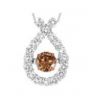 Gems One 14KT White Gold & Diamond Rhythm Of Love Neckwear Pendant  - 1-1/2 ctw - ROL1140-4WCDB
