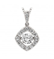 Gems One 14KT White Gold & Diamond Rhythm Of Love Neckwear Pendant  - 3/4 ctw - ROL1151-4WC