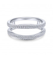 Gabriel & Co. 14k White Gold Victorian Enhancer Wedding Band - WB12838R4W44JJ