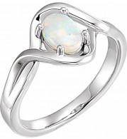 14K White Opal Freeform Ring - 71935600P