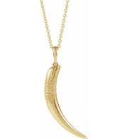 14K Yellow 26.2x13.4 mm Tusk 16-18 Necklace - 86921601P