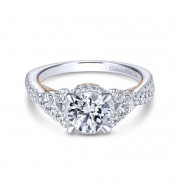 Gabriel & Co. 14k Two Tone Gold Infinity Twisted Engagement Ring - ER13995R4T44JJ
