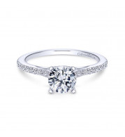 Gabriel & Co. 14k White Gold Contemporary Straight Engagement Ring - ER8060W44JJ