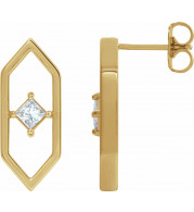14K Yellow 1/3 CTW Diamond Geometric Earrings - 86966601P