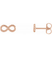 14K Rose Infinity-Inspired Rope Earrings - 86682602P