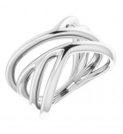 14K White Negative Space Ring - 51708101P