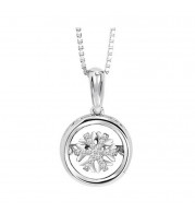 Gems One 10KT White Gold & Diamond Rhythm Of Love Neckwear Pendant  - 1/10 ctw - ROL1239-1WC
