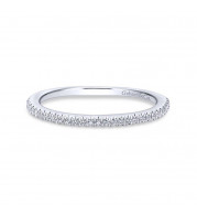 Gabriel & Co. 14k White Gold Contemporary Curved Wedding Band - WB12819R4W44JJ