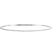 14K White 1 CTW Diamond Stackable Bangle 8 Bracelet - 6733760003P