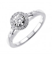 Gems One 14Kt White Gold Diamond(1/3Ctw) Ring - RG70614-4WC