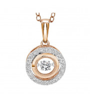 Gems One 14KT White Gold & Diamond Rhythm Of Love Neckwear Pendant  - 1/6 ctw - ROL1194-4WC