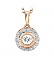 Gems One 14KT White Gold & Diamond Rhythm Of Love Neckwear Pendant  - 1/6 ctw - ROL1194-4WC