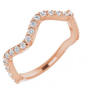 14K Rose 1/3 CTW French-Set Diamond Anniversary Band - 124111602P