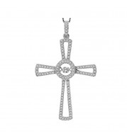 Gems One 14KT White Gold & Diamond Rhythm Of Love Neckwear Pendant  - 1/5 ctw - ROL1089-4WC