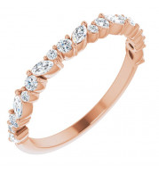 14K Rose 3/8 CTW Diamond Anniversary Band - 123858602P