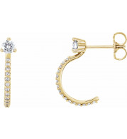 14K Yellow 1/3 CTW Diamond Hoop Earrings - 86686621P