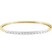 14K Yellow/White 2 1/8 CTW Diamond Bangle 7 Bracelet - 61396259462P