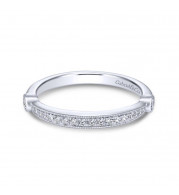 Gabriel & Co. 14k White Gold Contemporary Diamond Wedding Band - WB13888R4W44JJ