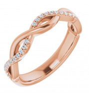 14K Rose 1/8 CTW Diamond Anniversary Band - 122961602P