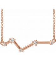 14K Rose 1/10 CTW Diamond Constellation 18 Necklace - 86902617P