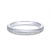 Gabriel & Co. 14k White Gold Contemporary Eternity Wedding Band - WB7473W44JJ