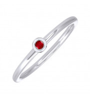 Gems One 10Kt White Gold Ruby (1/20 Ctw) Ring - RG73462-1WNR