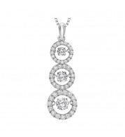 Gems One 14KT White Gold & Diamond Rhythm Of Love Neckwear Pendant  - 1 ctw - ROL1062-4WC