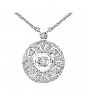 Gems One 14KT White Gold & Diamonds Stunning Neckwear Pendant - 1-1/4 ctw - ROL1041-4WCBL