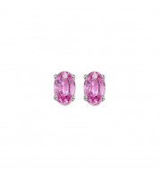 Gems One 14Kt White Gold Pink Sapphire (7/8 Ctw) Earring - EPO54-4W