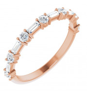 14K Rose 1/2 CTW Diamond Anniversary Band - 123621602P