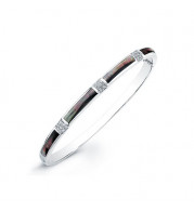 Kabana 14k White Gold Mother of Pearl Inlay Bracelet