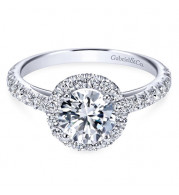 Gabriel & Co. 14k White Gold Contemporary Halo Engagement Ring - ER7261W44JJ